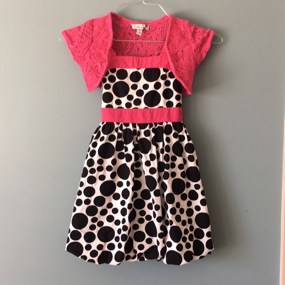 Black and White Polka Dotted Children’s Dress